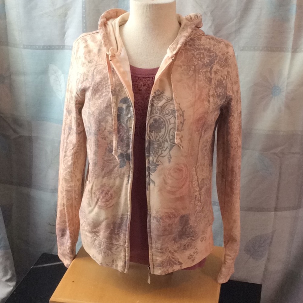Peach full zip hoodie